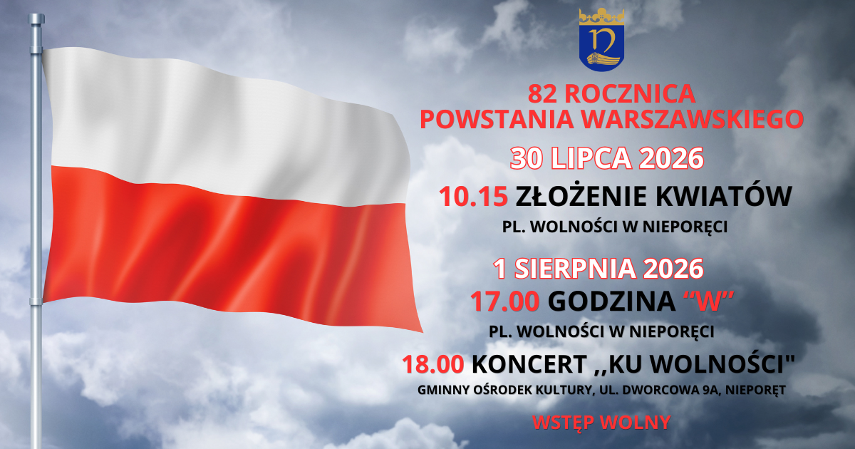 Plakat  82 Rocznica Powstania Warszawskiego 