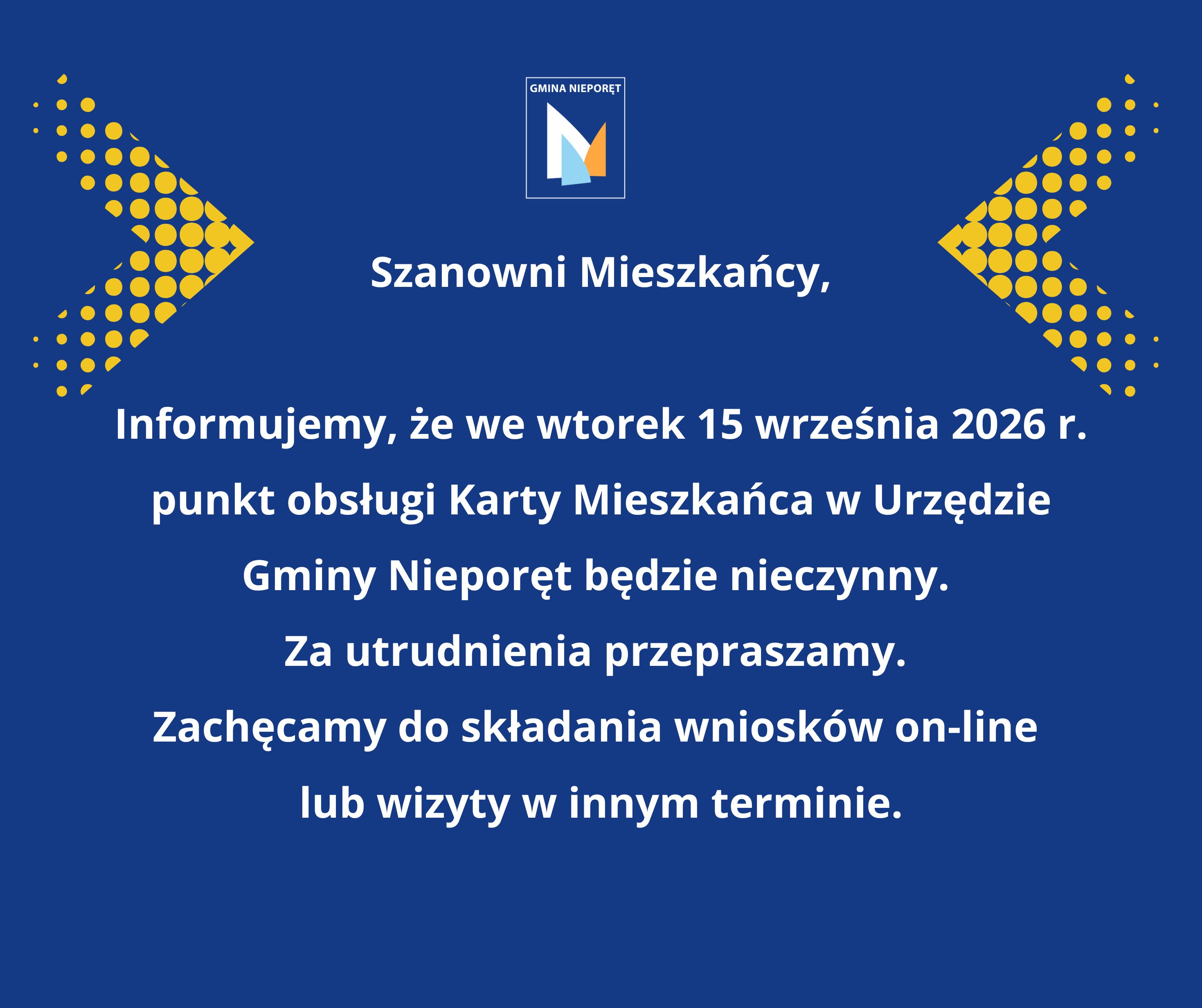 grafika z informacją dla mieszkańców