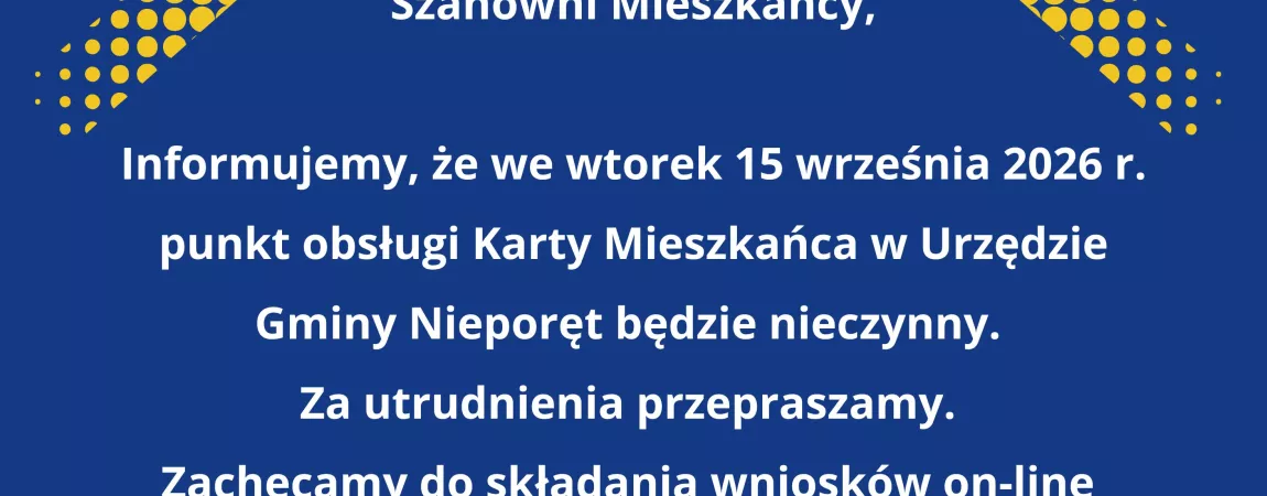 grafika z informacją dla mieszkańców