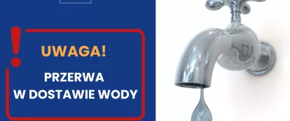 Grafika do komunikatu z ostrzeżeniem o przerwie w dostawie wody