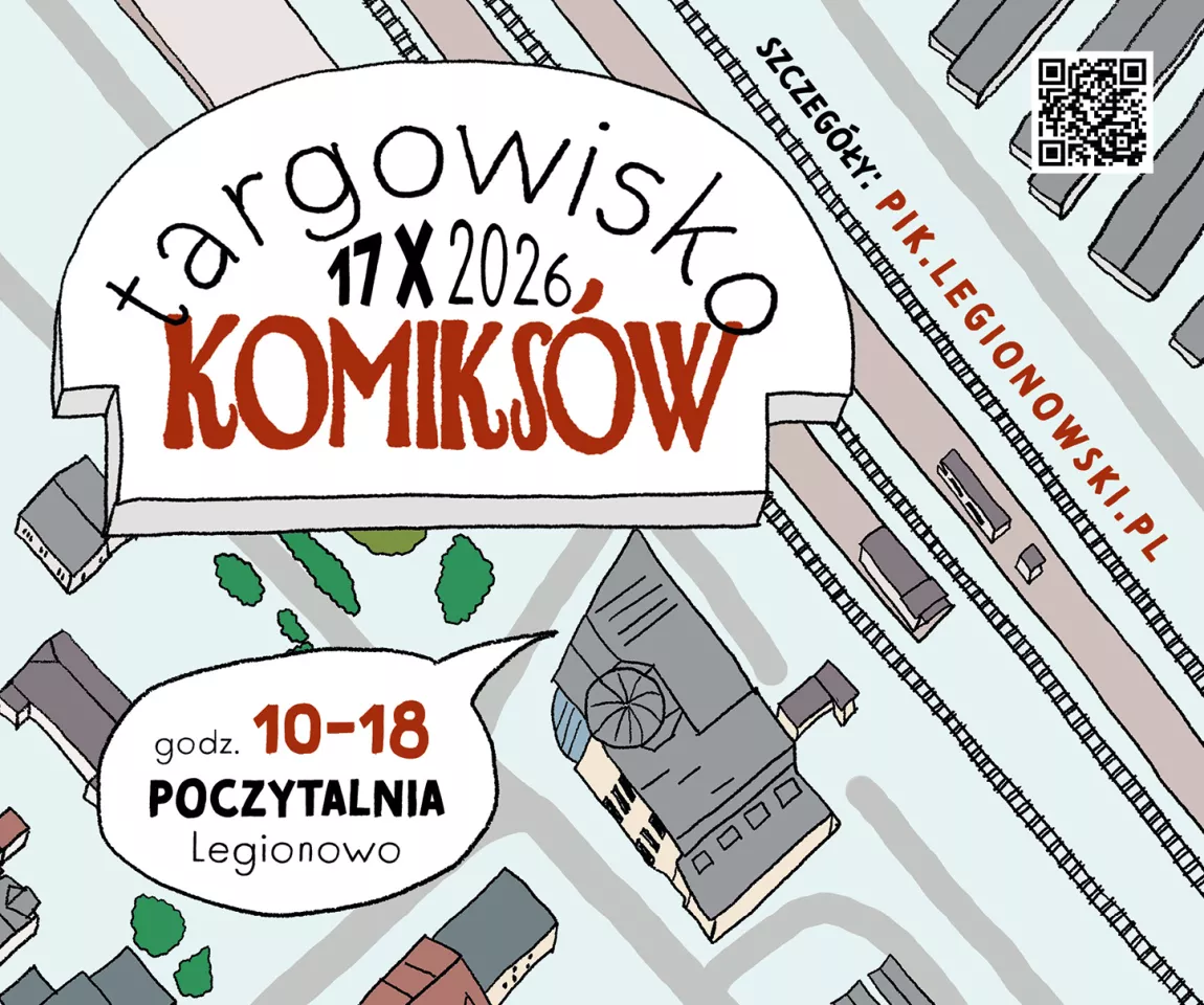 Plakat II edycji wydarzenia Targowisko komiksów
