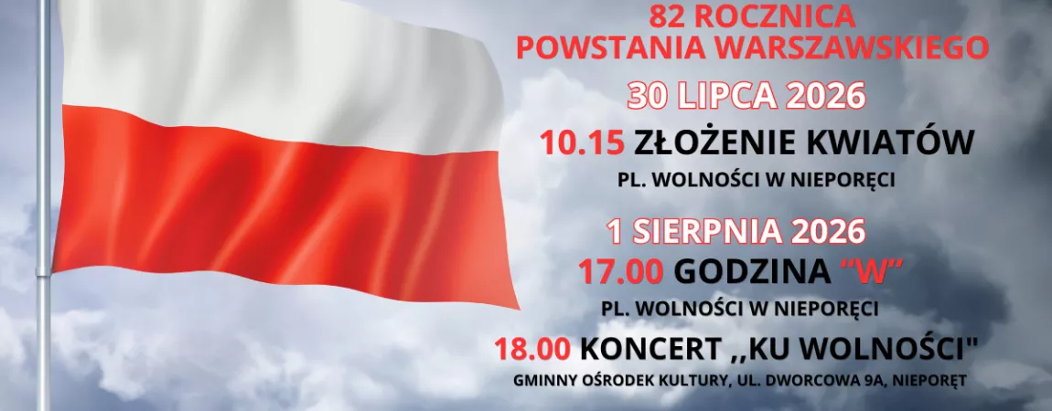 Plakat  82 Rocznica Powstania Warszawskiego 