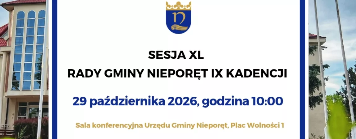 GRAFIKA O SESJI RADY GMINY NIEPORĘT