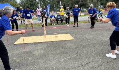 Olimpiada Seniorów Nieporęt 2026 - reprezentacja Nieporętu - budowanie wieży