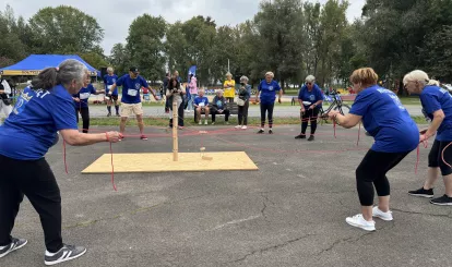 Olimpiada Seniorów Nieporęt 2026 - reprezentacja Nieporętu - budowanie wieży