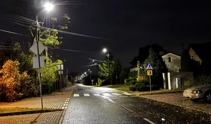 Energooszczędne latarnie na ulicy Szkolnej w Izabelinie