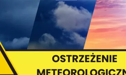 Baner z ostrzeżeniem meteorologicznym