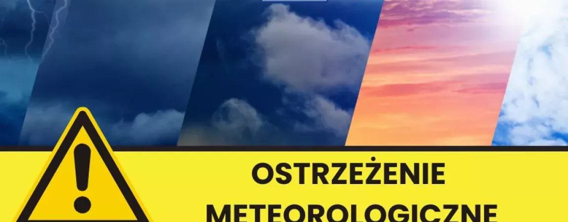 Baner z ostrzeżeniem meteorologicznym